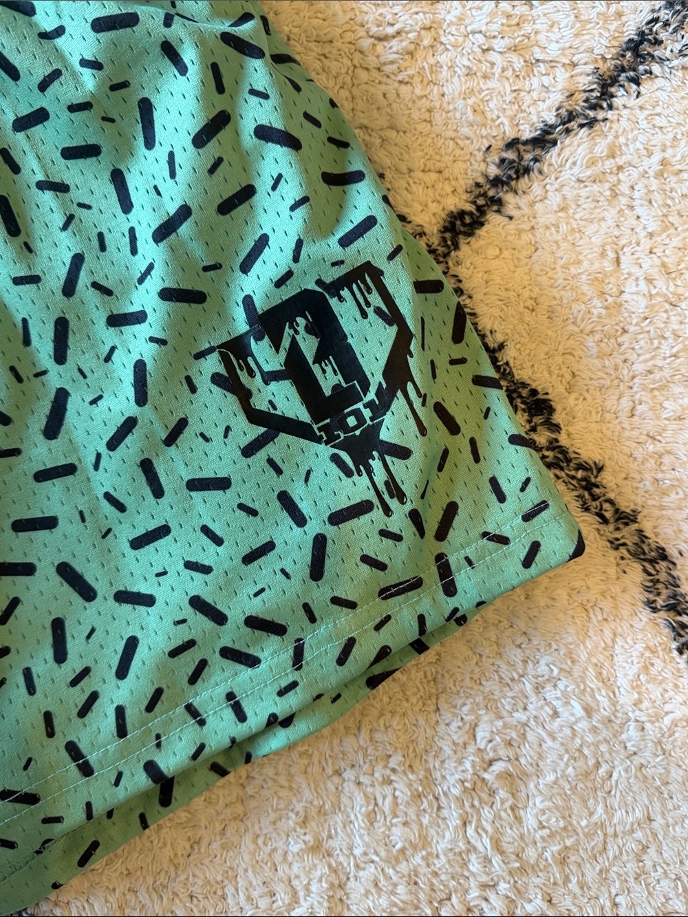 Baseball Lifestyle 101 Ice Cream Adult Baseball Mint Green Athletic Shorts